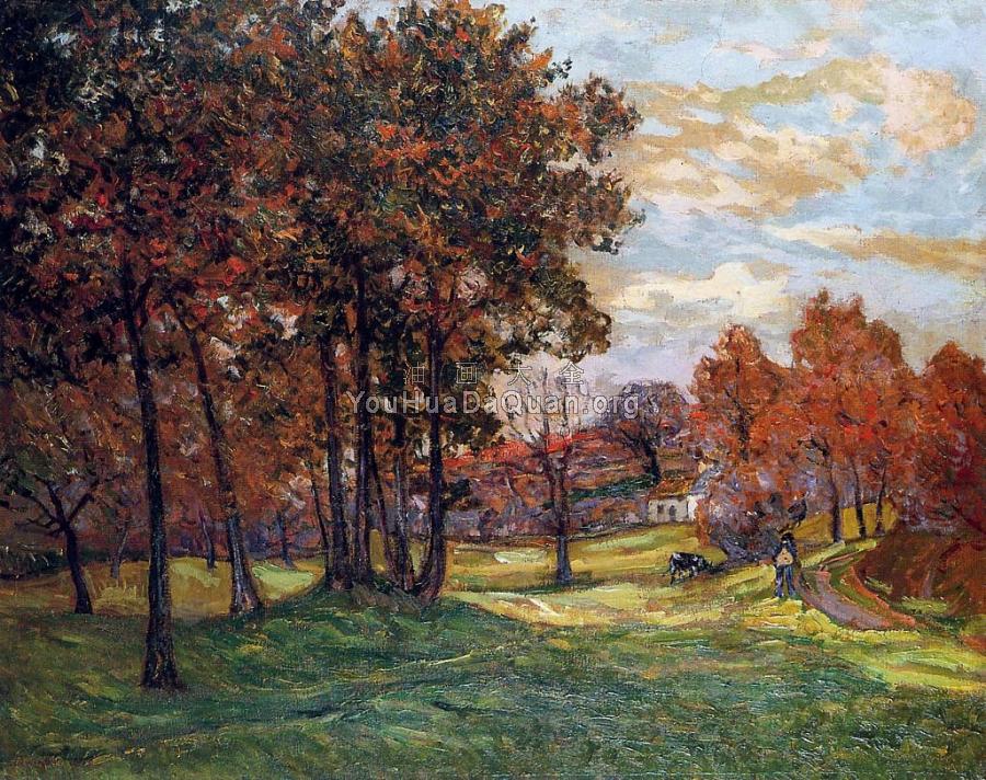 Autumn Landscape at Goulazon, Finistere - 马克西姆·莫福拉